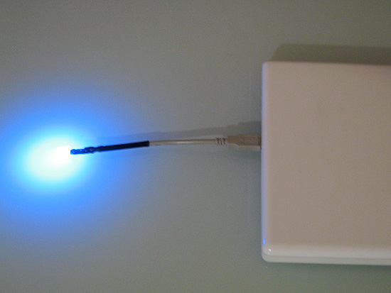 Подключение светодиода к USB разъему ноутбука для провеки работоспособности