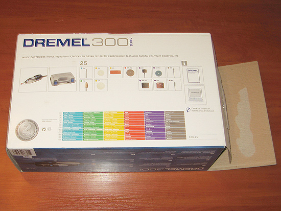 Упаковка DREMEL 300 Series (300-25), вид сзади