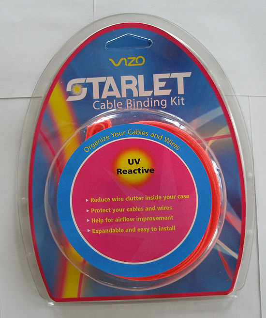 Вид спереди на упаковку Vizo Starlet Cable Binding Kit