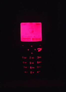 Вид спереди на телефон после замены подсветки