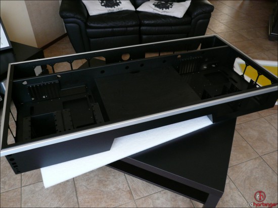 The upper part of the table with space for PC hardware