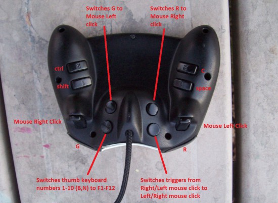 All of the controls on the bottom of KeyBall Controller V2