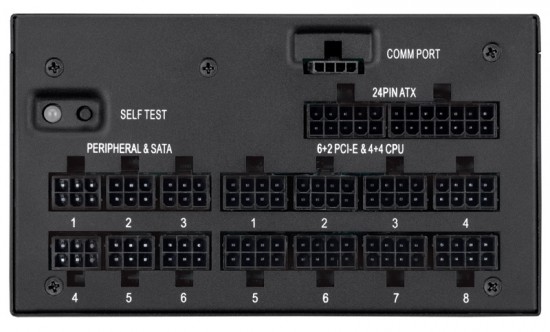 Modular connectors on Corsair's AX1200i PSU