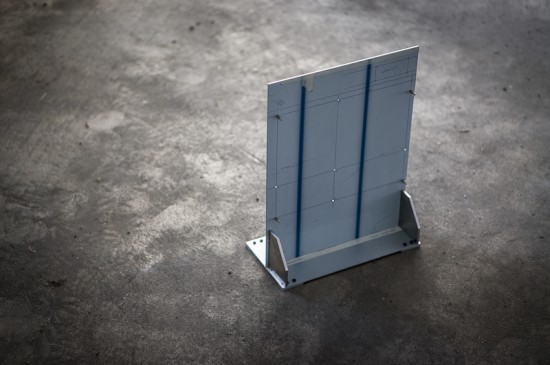 One of the elements of the enclosure's design, made of aluminum