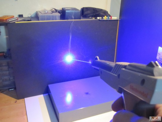 Using the new laser gun in cutting mode