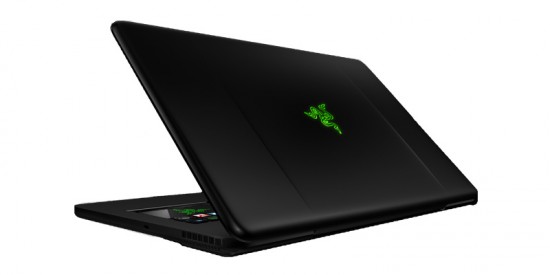 A back view of the Razer Blade's notepad lid