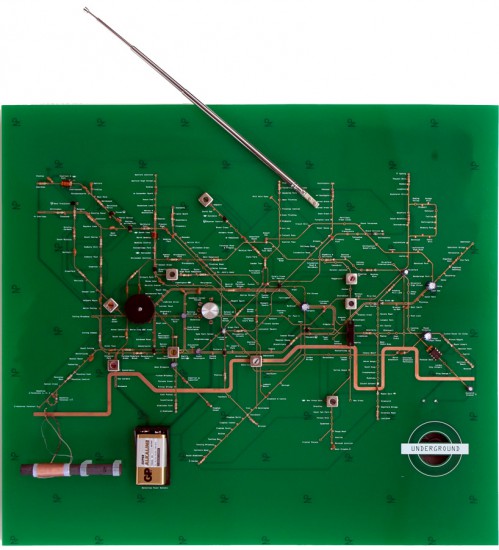 A view at the entire Tube Map Radio PCB