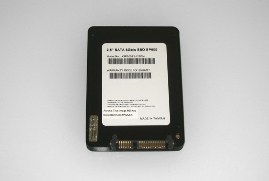 Back side of the Premier Pro SP600 solid-state drive