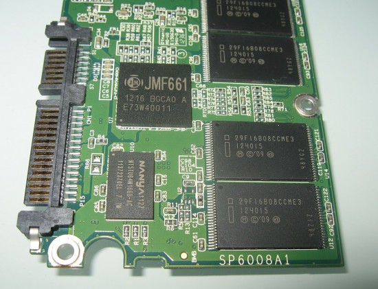 Chips on the frontal side of the PCB