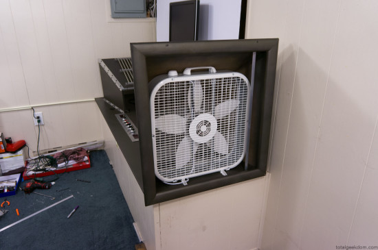 The main fan with its grill removed