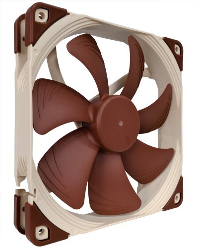 Общий вид вентилятора Noctua NF-A14 PWM в три четверти спереди