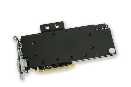 Версия ватерблока EK-FC770 GTX с крышкой из черного ацеталя, установленная на видеокарте