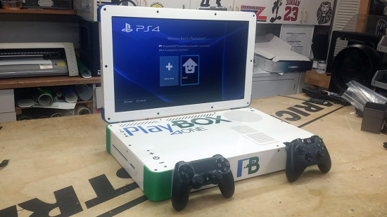 Общий вид моддинг проекта PlayBOX 4ONE в режиме PlayStation 4